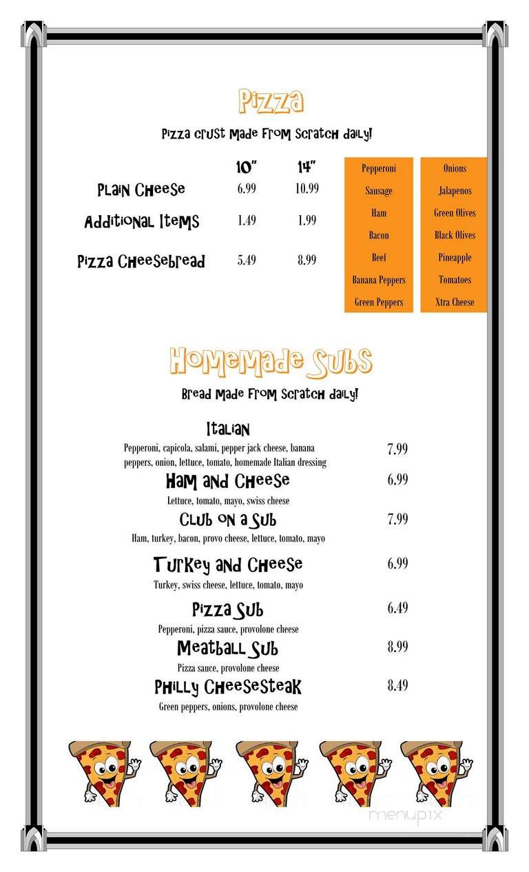 The Hideout on 47 - Parkersburg, WV menu_pic
