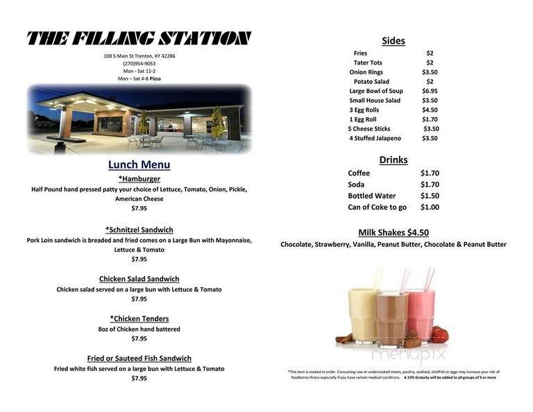 The Filling Station - Trenton, KY menu_pic