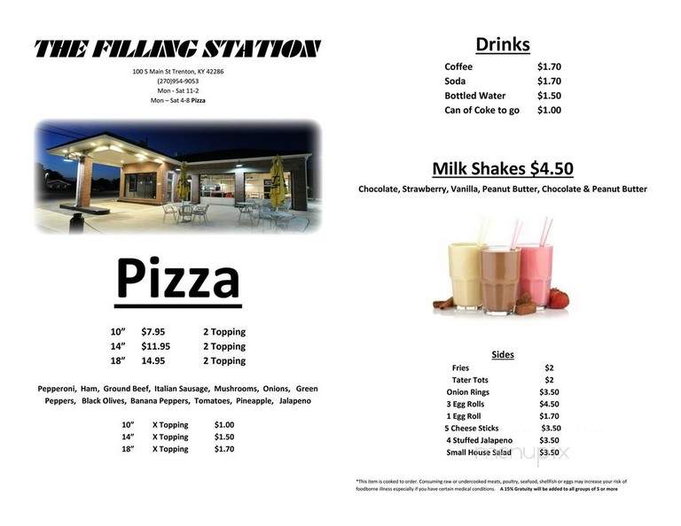The Filling Station - Trenton, KY menu_pic