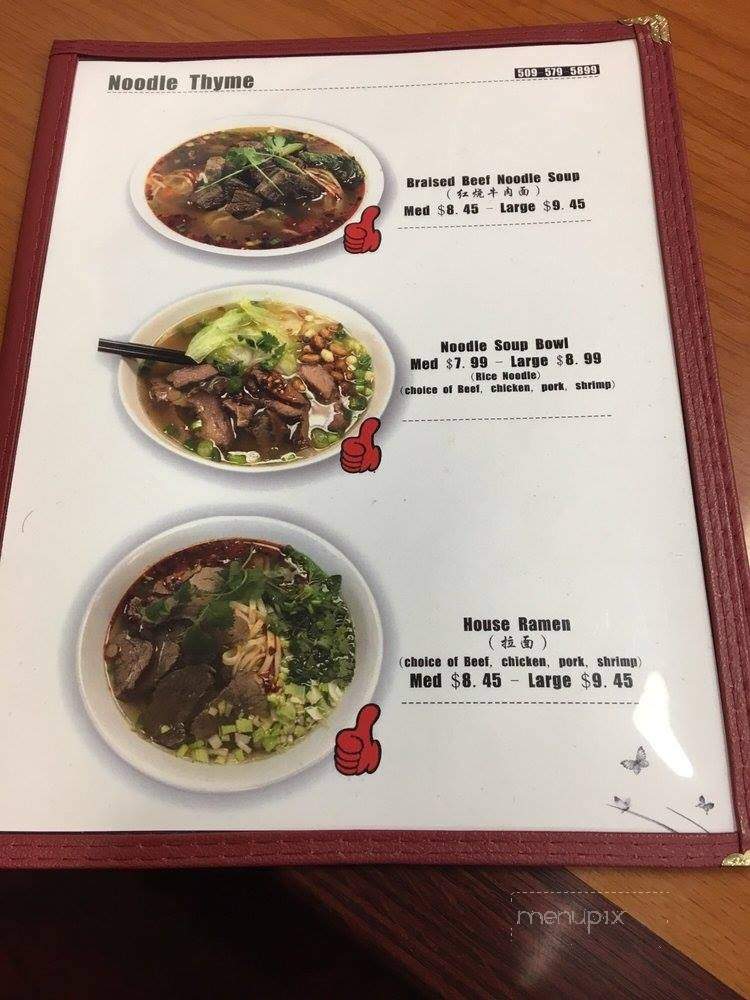 Noodle Thyme - Kennewick, WA menu_pic