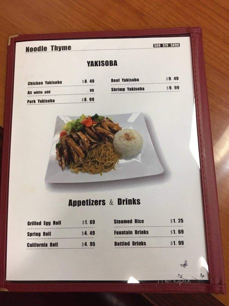Noodle Thyme - Kennewick, WA menu_pic
