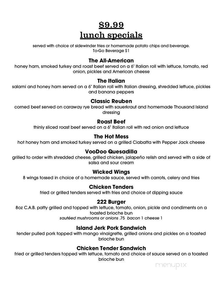 The Grill at 222 - Bremen, GA menu_pic