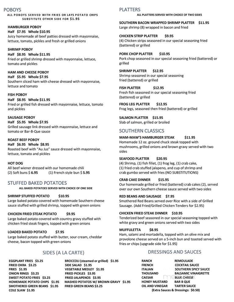 Southern Grill & Bar - Broussard, LA menu_pic