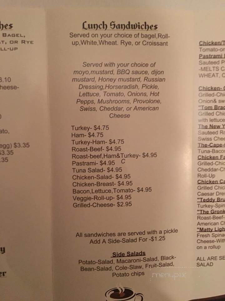 The Valley Bean - Uxbridge, MA menu_pic