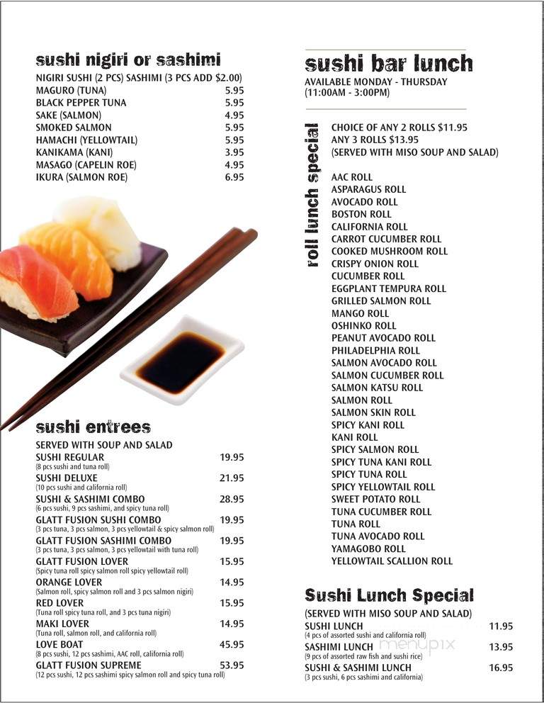 Glatt Fusion - West Orange, NJ menu_pic