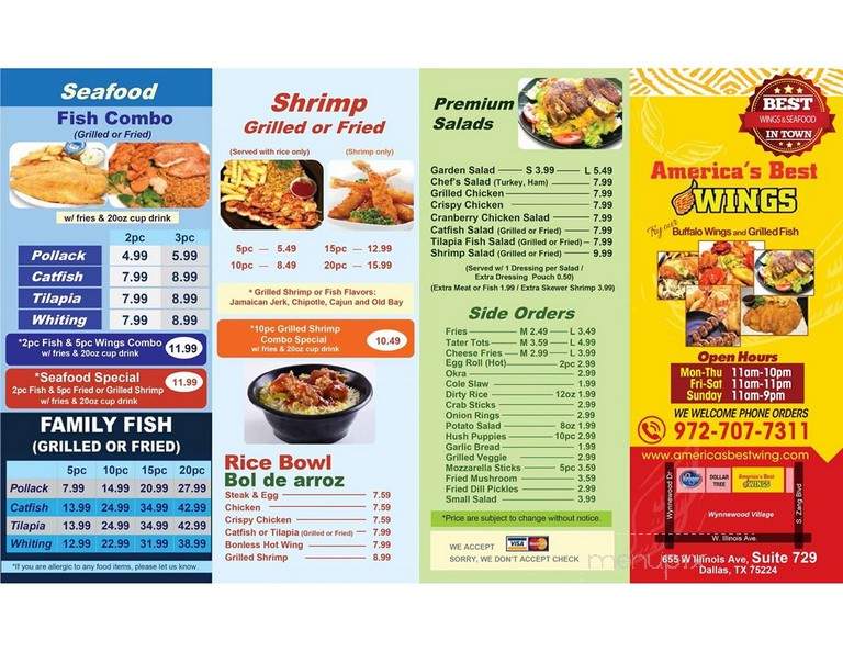 America's Best Wings - Dallas, TX menu_pic