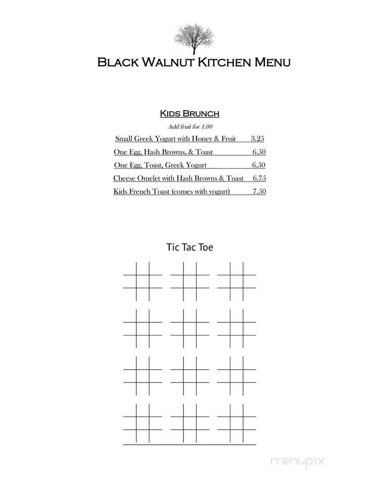 Black Walnut Kitchen - Monroe, WI menu_pic