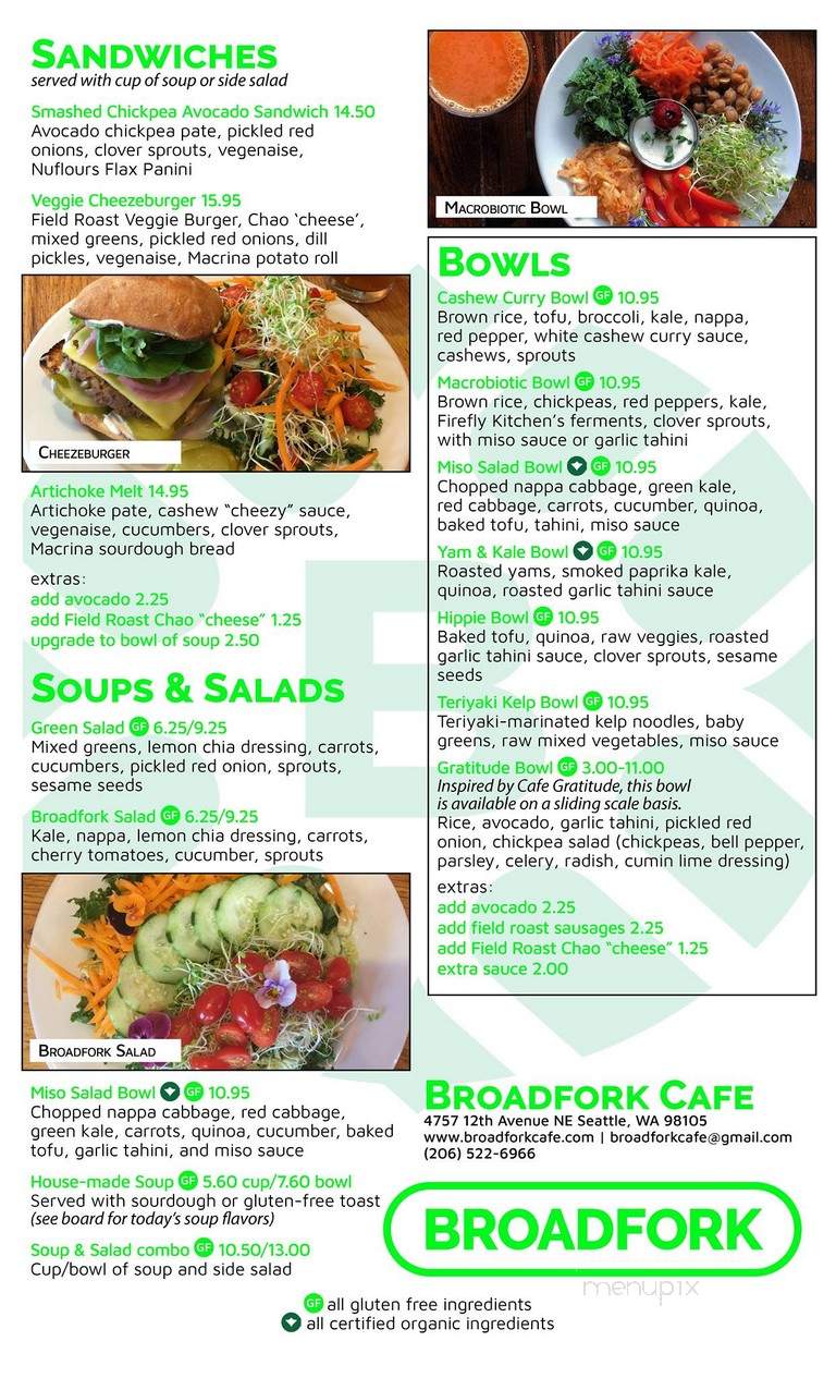 Broadfork Cafe - Seattle, WA menu_pic