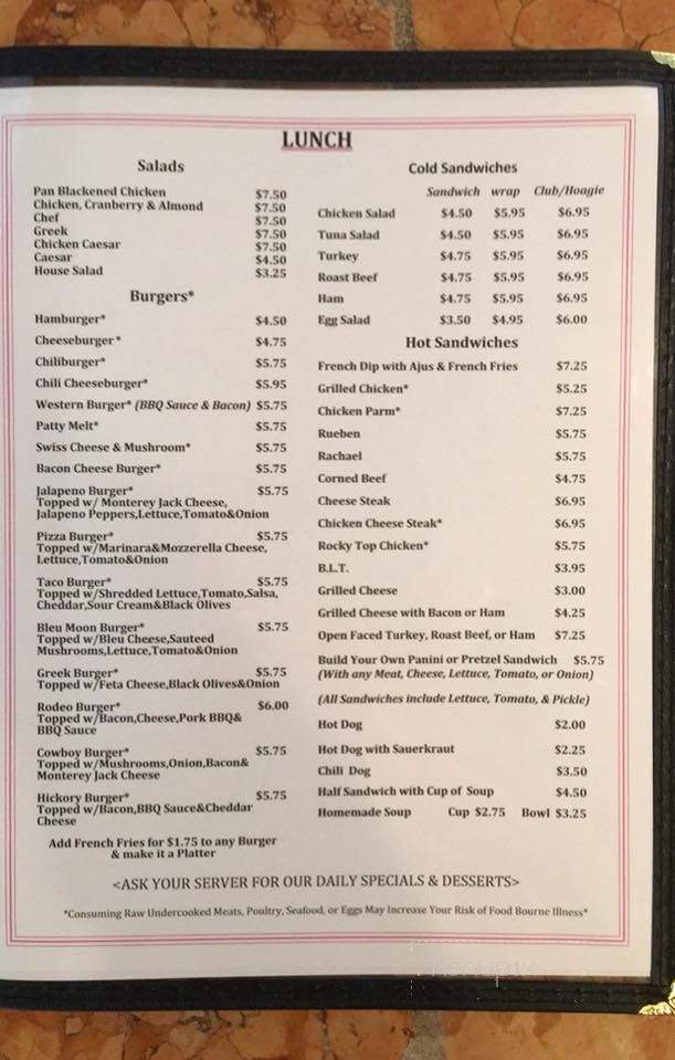 Belmont Cafe - Scranton, PA menu_pic