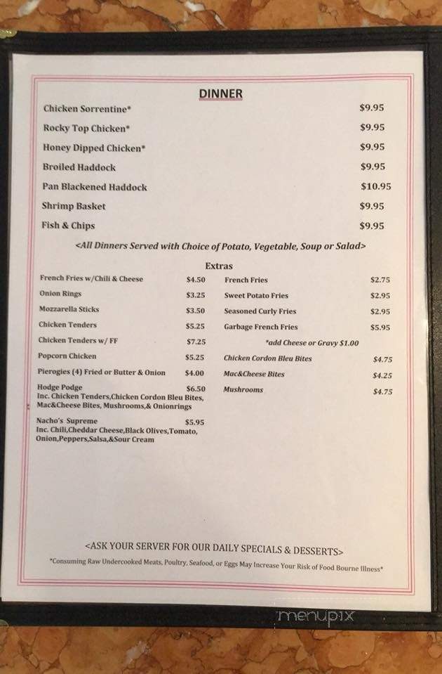 Belmont Cafe - Scranton, PA menu_pic