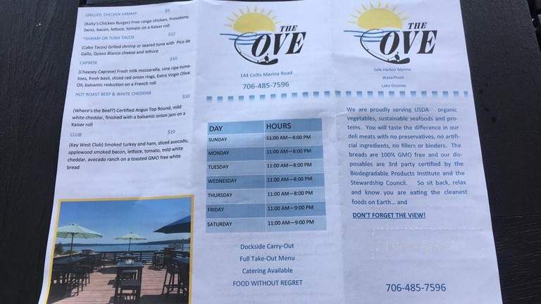 The Cove - Eatonton, GA menu_pic