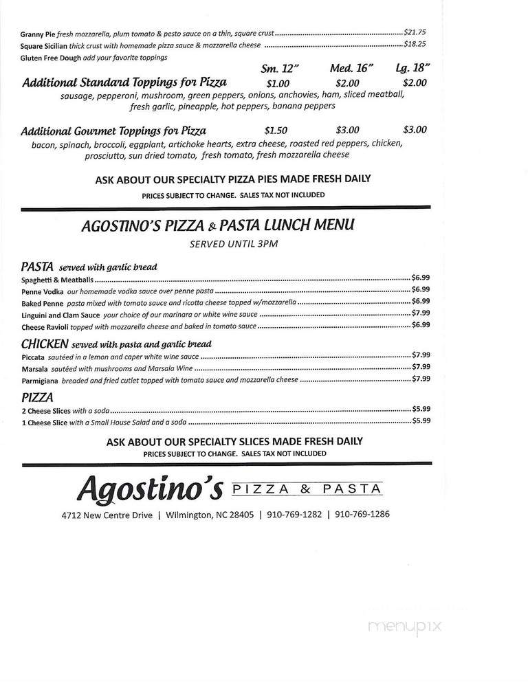 Agostino's Pizza & Pasta - Wilmington, NC