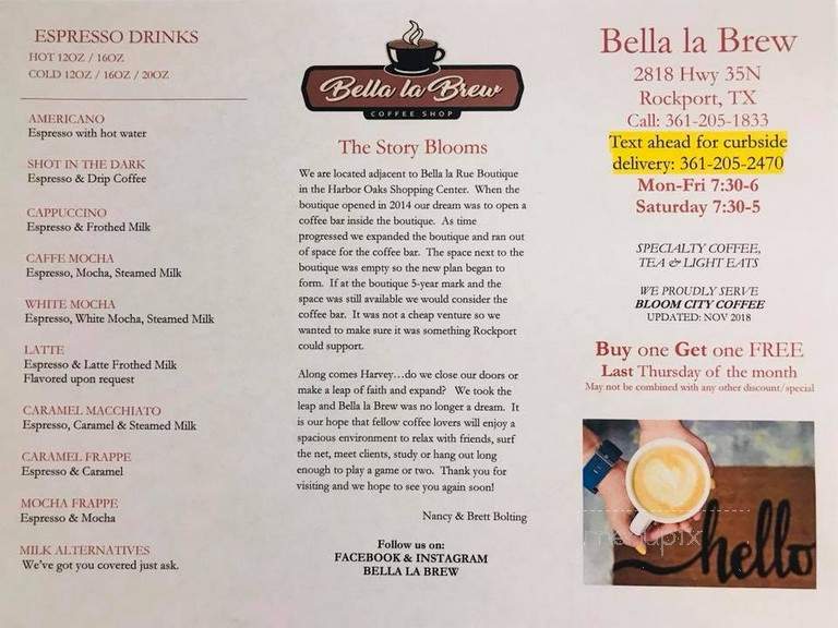 Bella La Brew - Rockport, TX