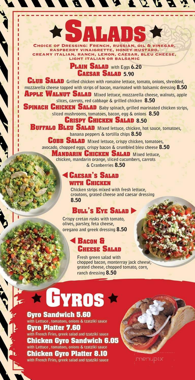 Bullseye Burger House - Glenside, PA menu_pic