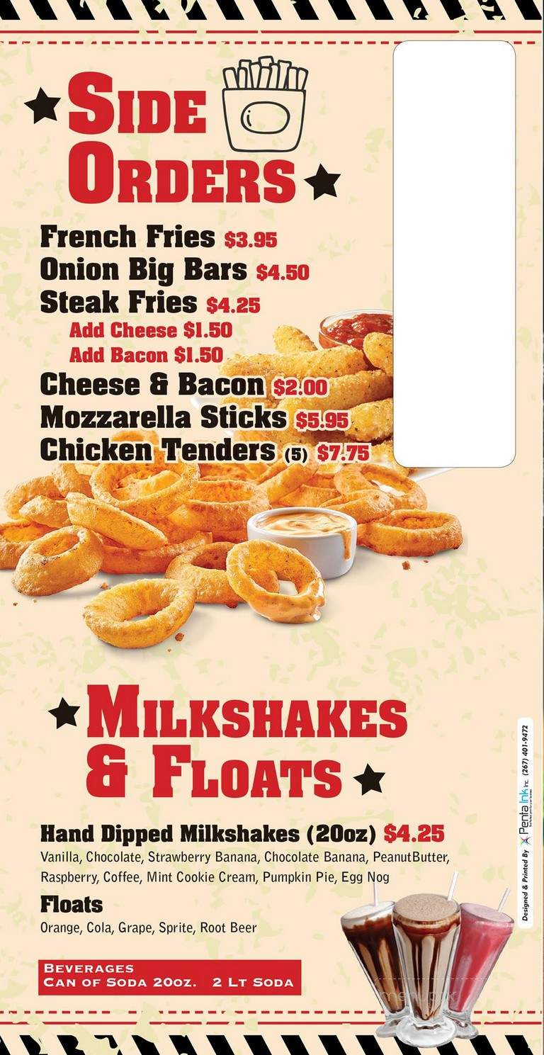 Bullseye Burger House - Glenside, PA menu_pic