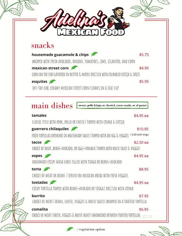 Adelina's - Portland, OR menu_pic