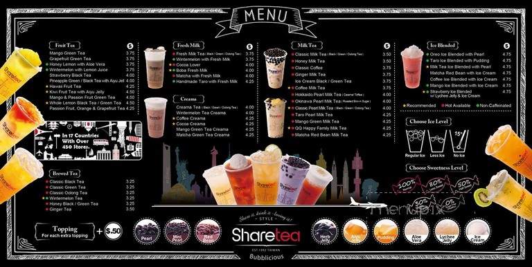Sharetea - Arcadia, CA menu_pic