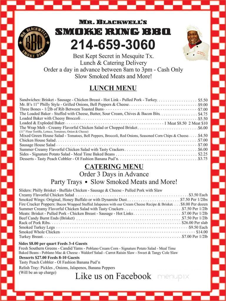 Mr Blackwell's Smoke Ring BBQ - Mesquite, TX menu_pic