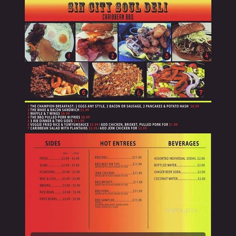 Sin City Soul Deli Caribbean BBQ - Las Vegas, NV menu_pic