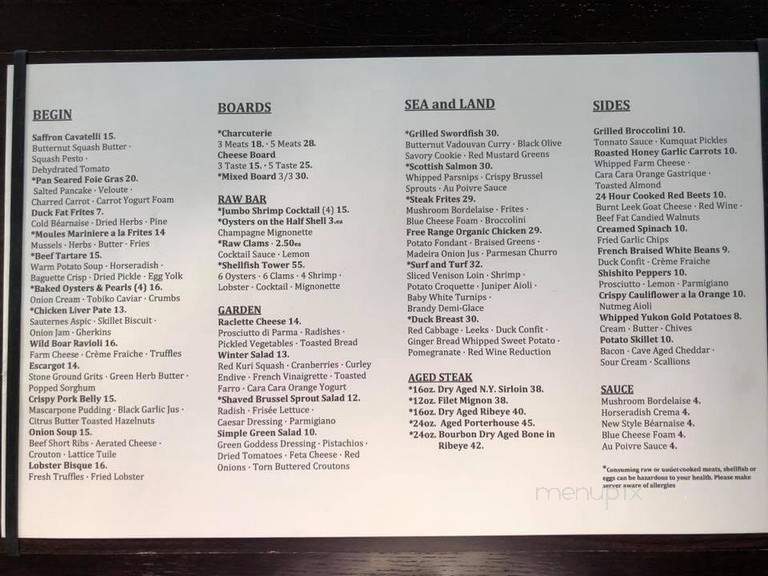 Mallebar A Modern French Brasserie - Plymouth, MA menu_pic