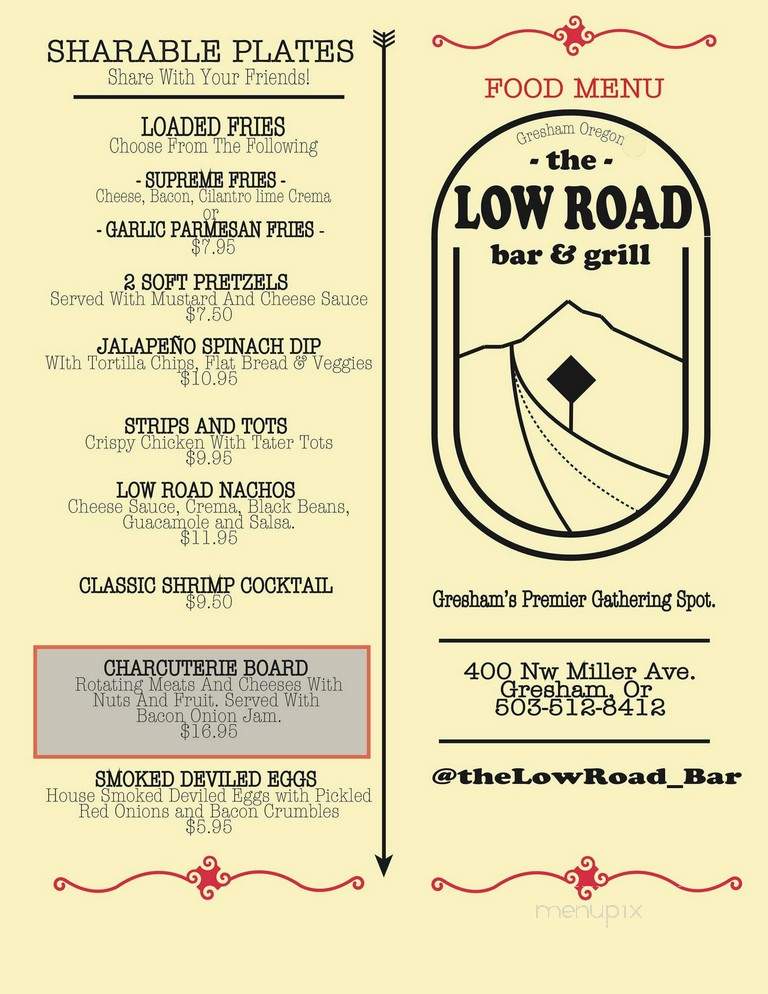 Low Road - Gresham, OR menu_pic