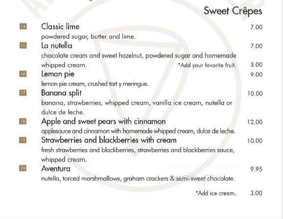 Little Brittany Creperie - Aventura, FL menu_pic