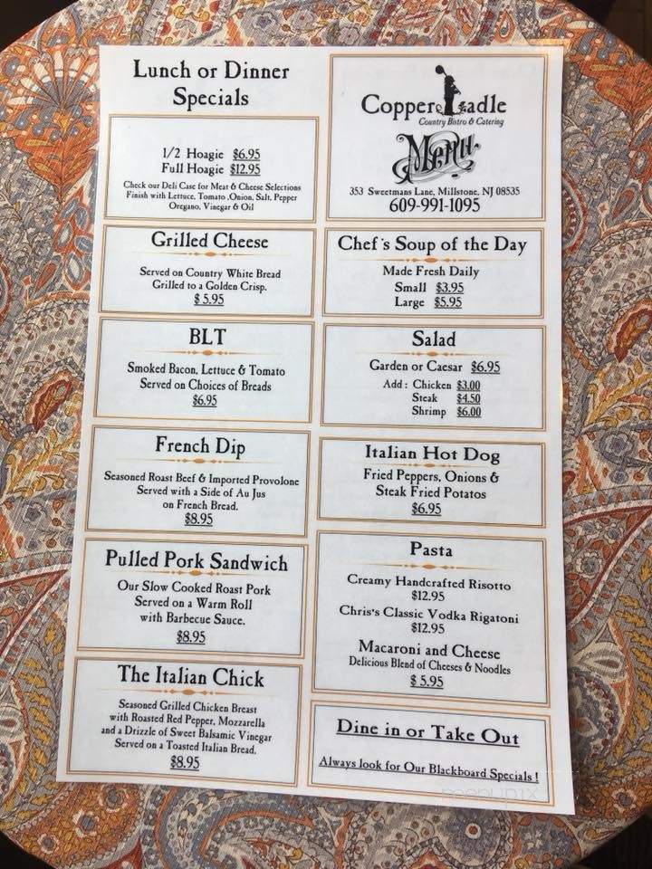 Copper Ladle - Millstone, NJ menu_pic