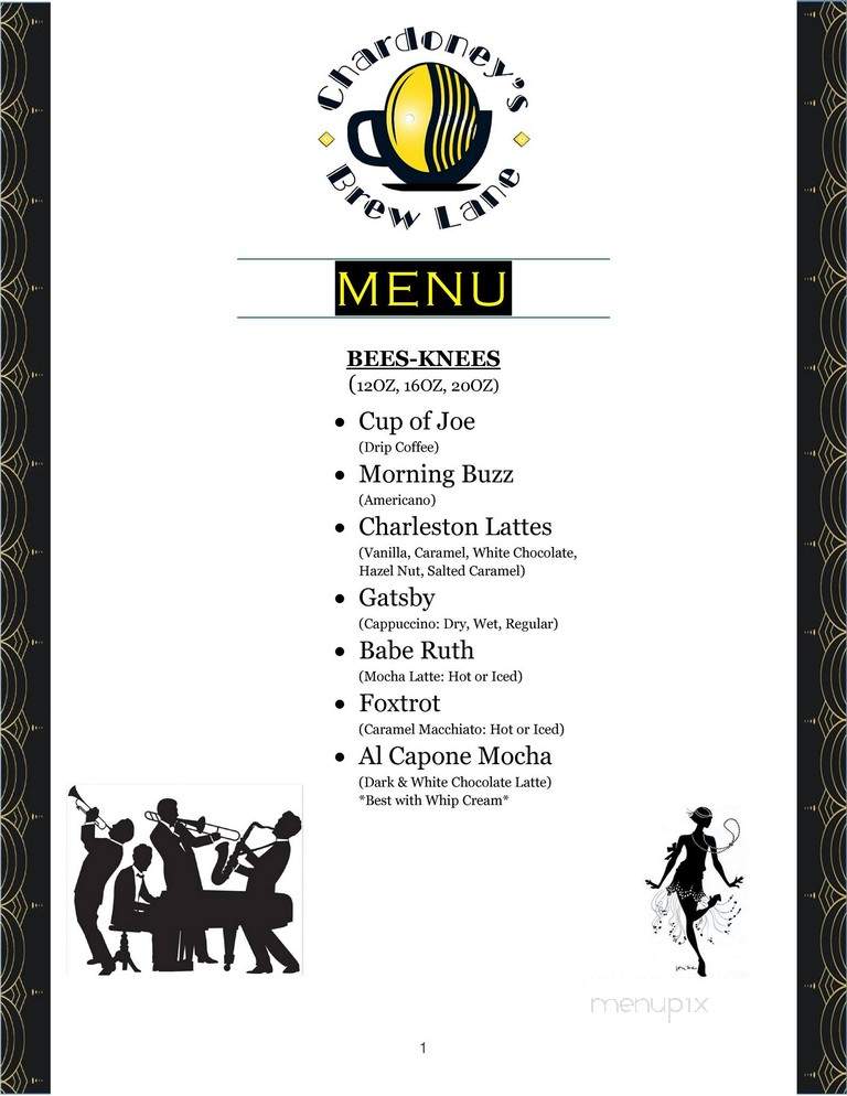 Chardoney's Brew Lane - Meridian, ID menu_pic