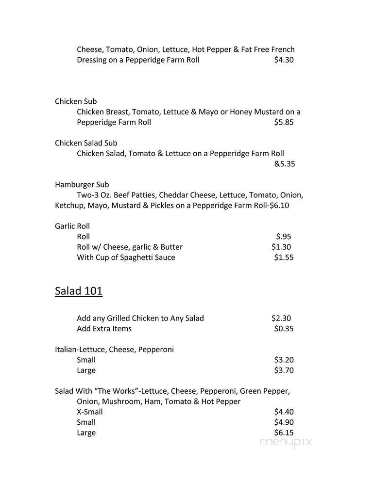 Lloyd's Schoolhouse Pizza - Mount Orab, OH menu_pic