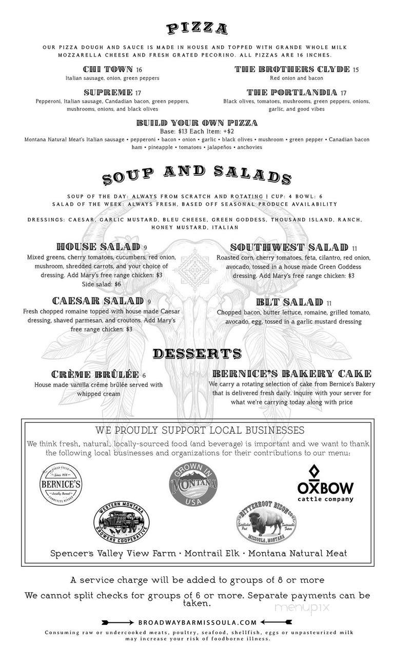 The Still Room - Missoula, MT menu_pic