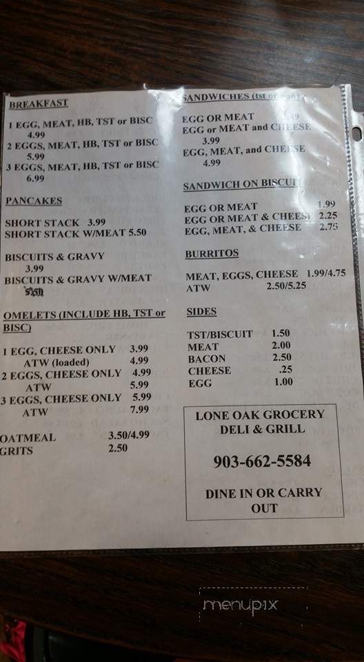 Lone Oak Grocery Deli & Diner - Lone Oak, TX