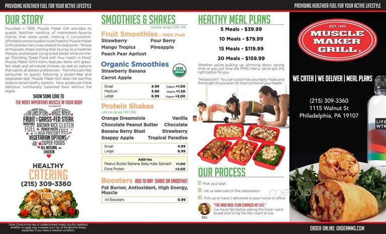 Muscle Maker Grill - Philadelphia, PA menu_pic
