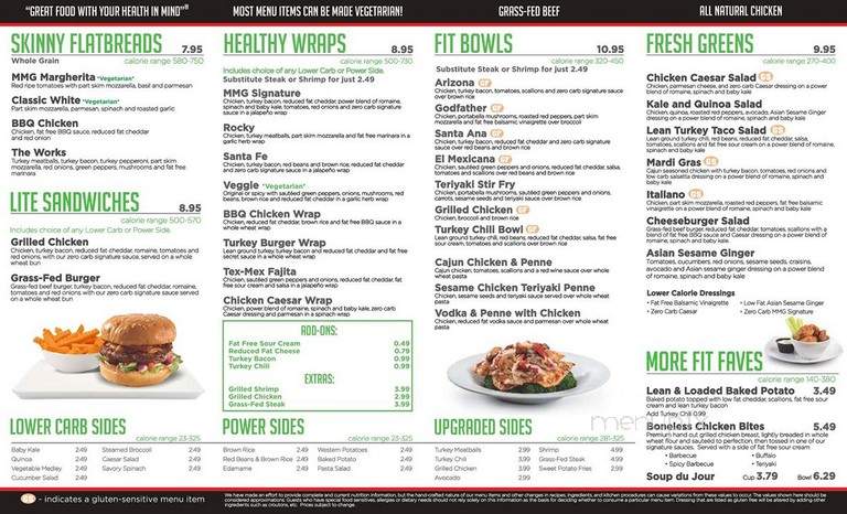 Muscle Maker Grill - Philadelphia, PA menu_pic