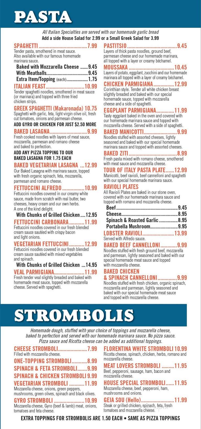 Corinthian Bistro - Johnson City, TN menu_pic