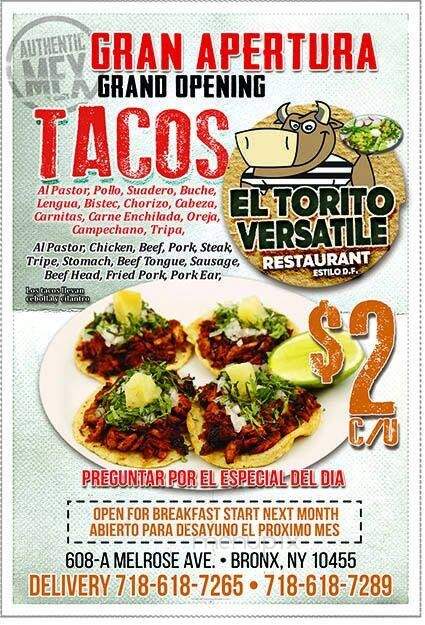 Tacos El Torito Versatile - Bronx, NY menu_pic
