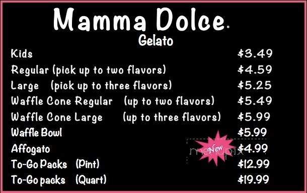 Mamma Dolce - San Antonio, TX menu_pic