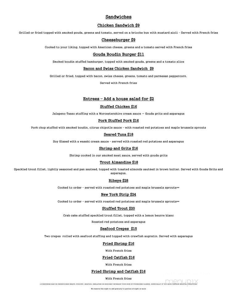 Cafe Evangeline - Ville Platte, LA menu_pic