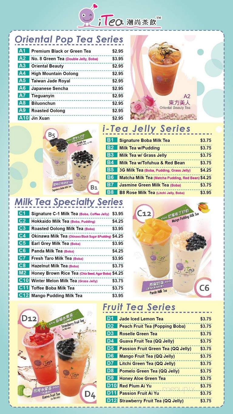 I-Tea - Pleasant Hill, CA menu_pic