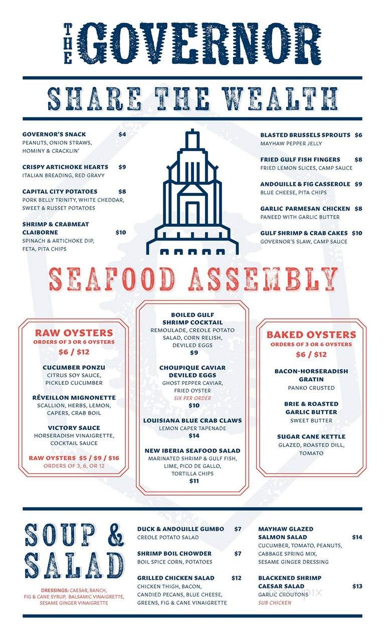 The Governor Restaurant & Seafood Bar - New Orleans, LA