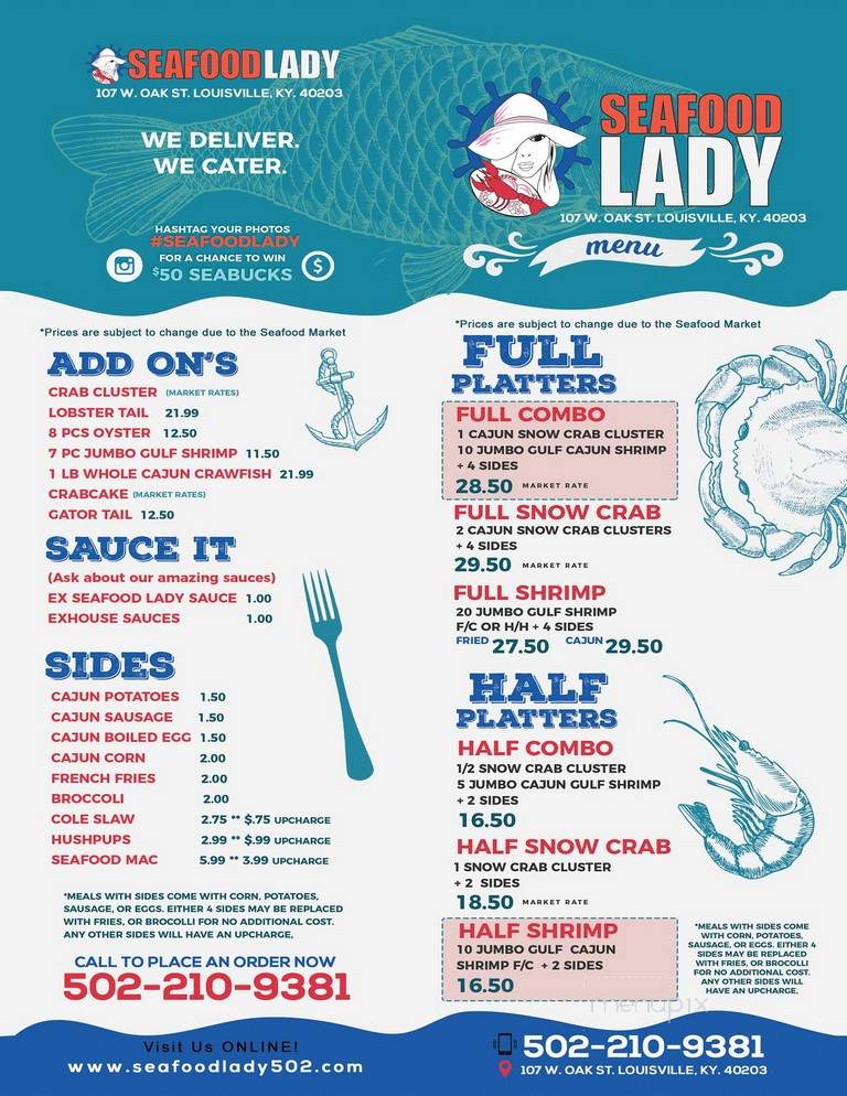 The Seafood Lady - Louisville, KY menu_pic