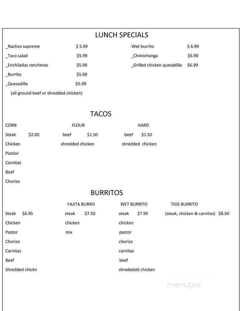 Tios Mexican Restaurant - Indianapolis, IN