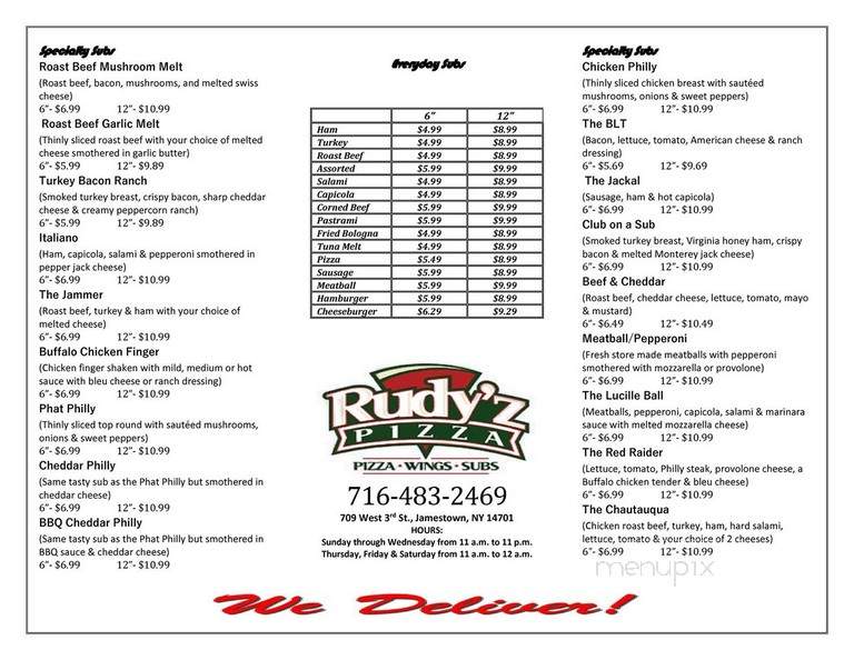 Rudy'z Pizza - Jamestown, NY
