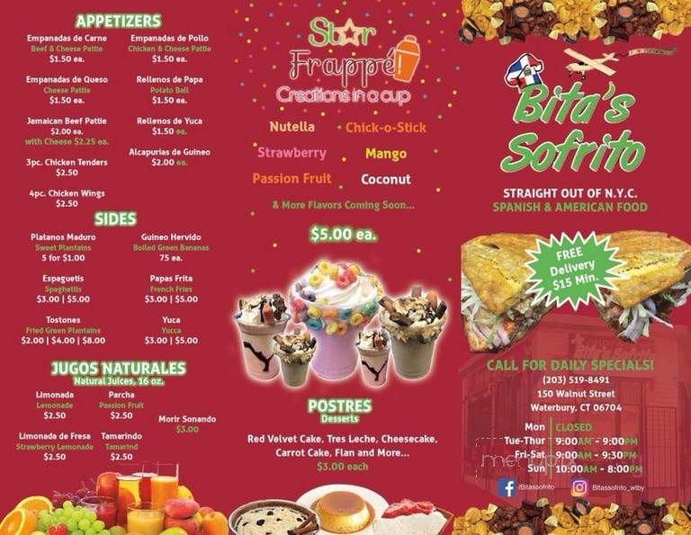 Bita's Sofrito - Waterbury, CT menu_pic