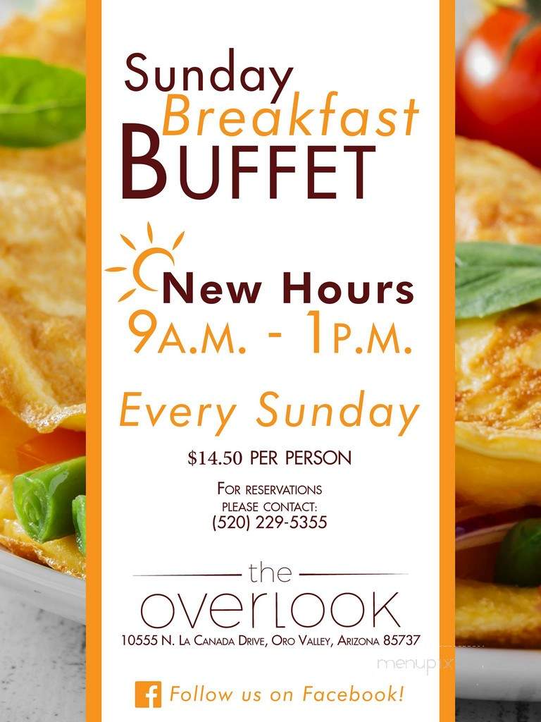 The Overlook Restaurant - Oro Valley, AZ menu_pic