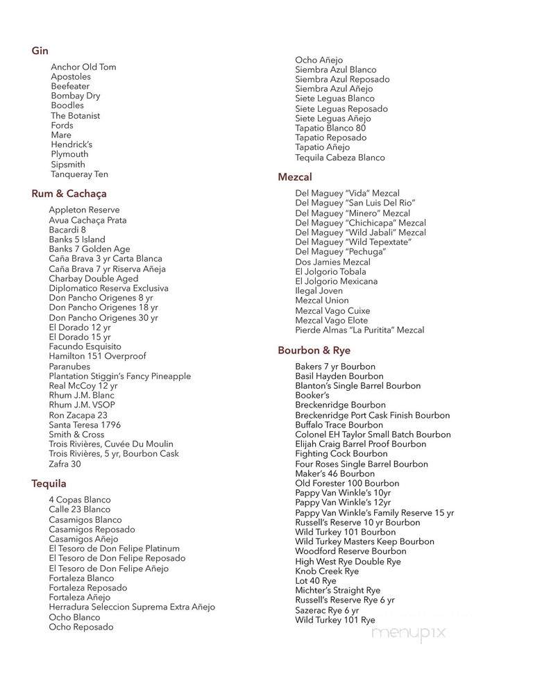 Employees Only - West Hollywood, CA menu_pic
