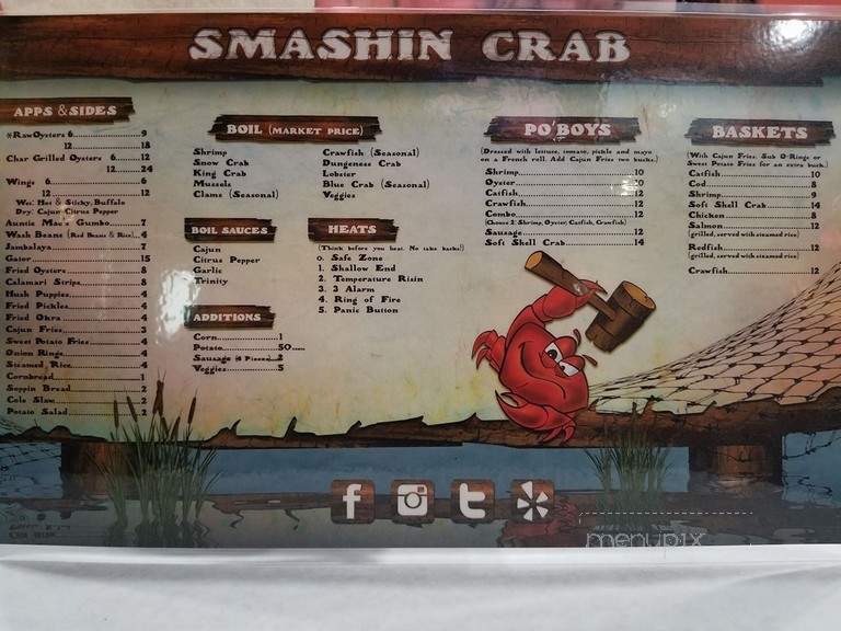 Smashin Crab - San Antonio, TX menu_pic