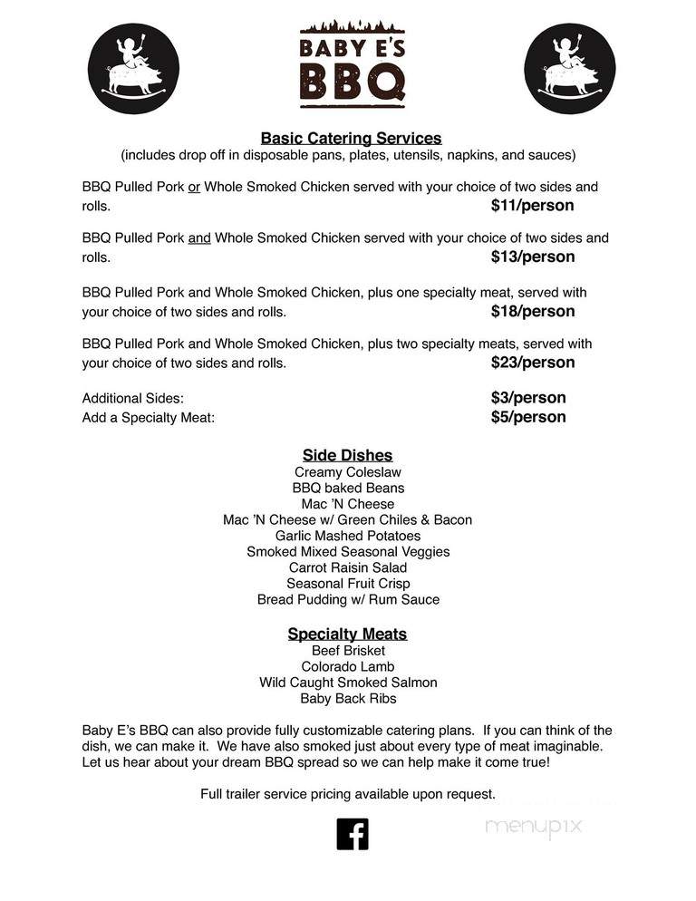 Baby E's BBQ - Houghton, MI menu_pic