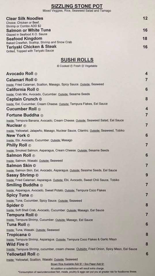 Kyoto Sushi Bar & Asian Bistro - Edmond, OK menu_pic