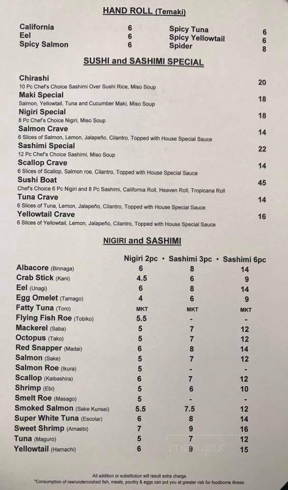 Kyoto Sushi Bar & Asian Bistro - Edmond, OK menu_pic