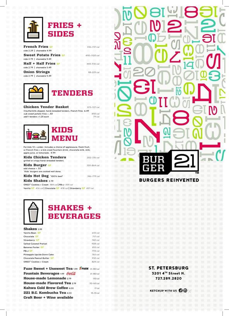 Burger 21 - Saint Petersburg, FL menu_pic